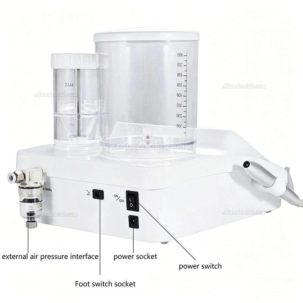 Dental PerioJet Pro Ultrasonic Scaler Air Polisher 2 in 1 Sandblasting Periodontal Therapy System, G+P+E+A+C Mode